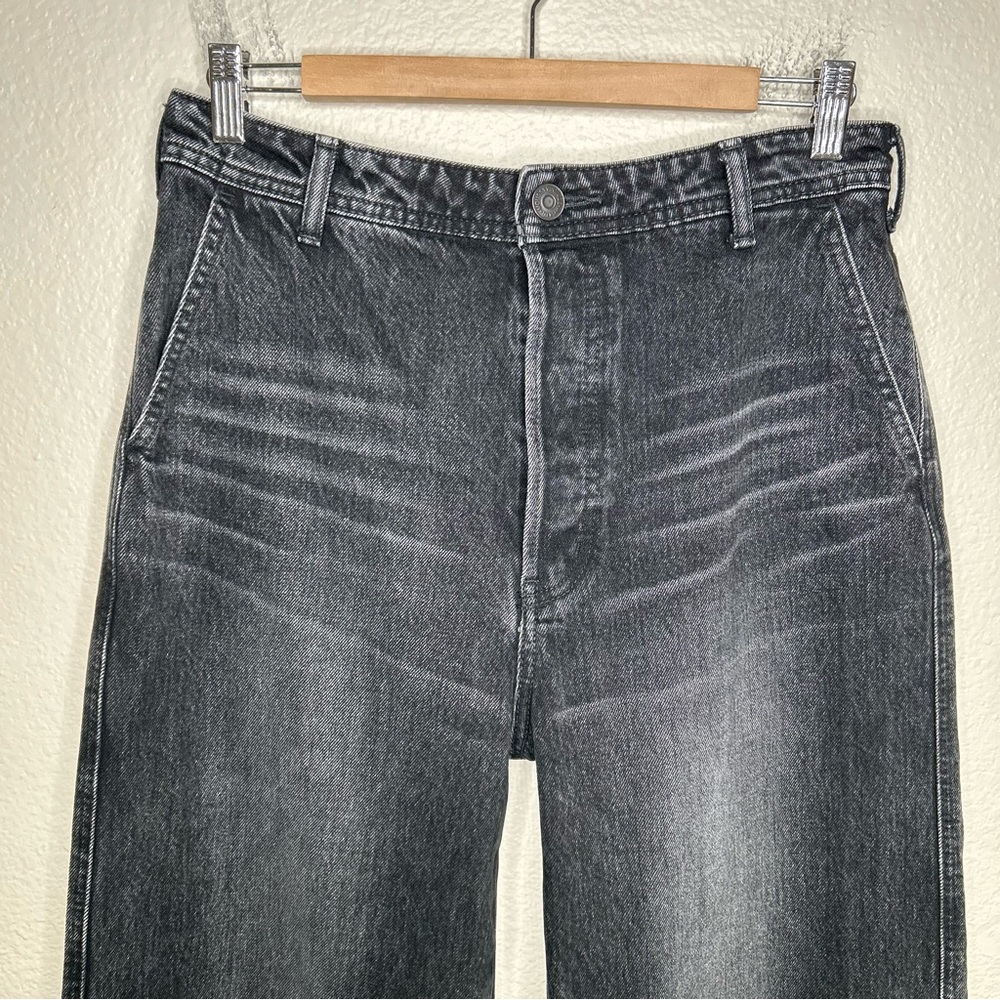 Moussy Elba Center Press Wide Crop Jean black 28 - Picture 3 of 16